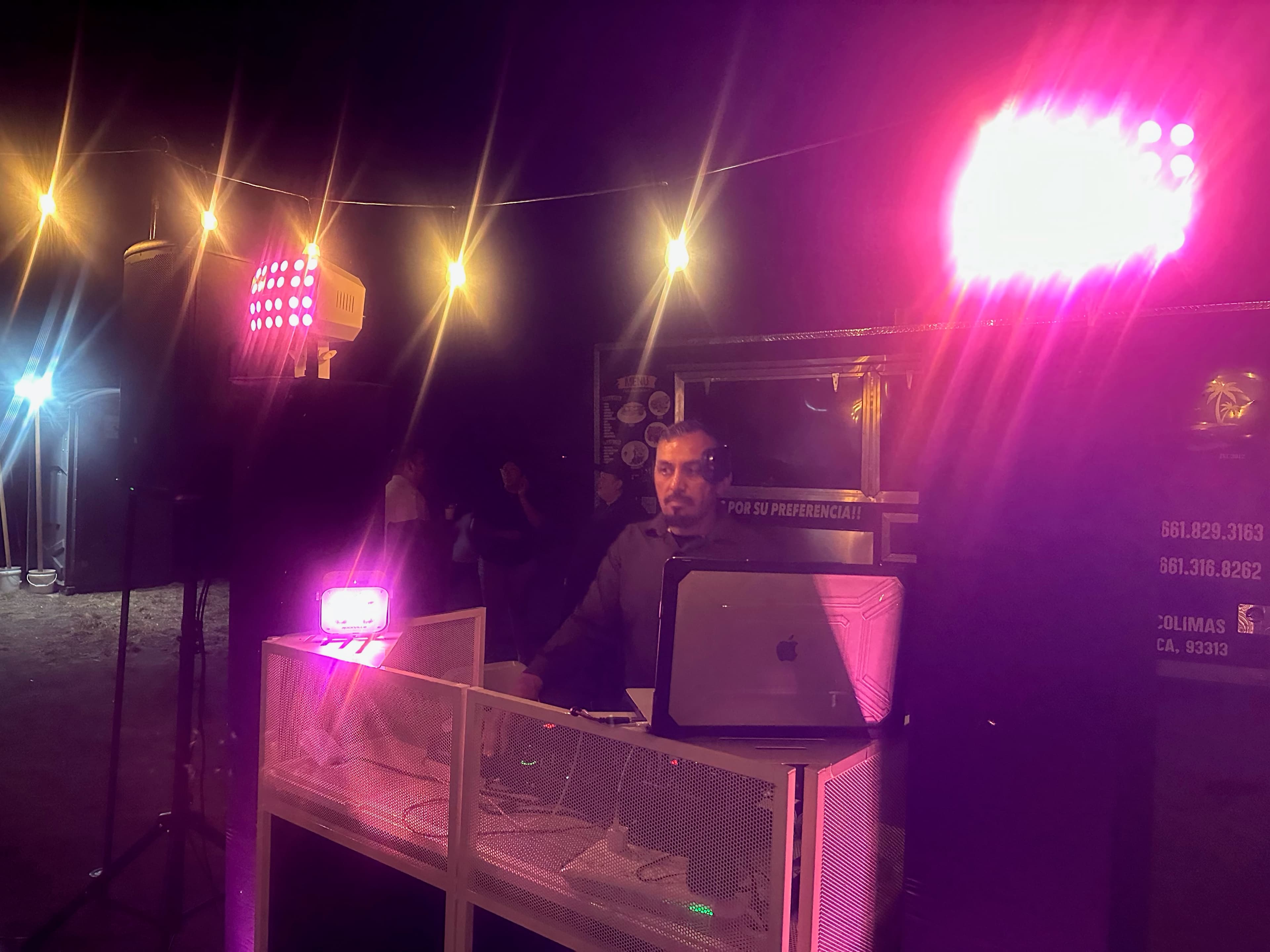 Outdoor party atmosphere
